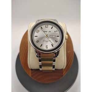 Armitron‎ 40mm Day Date Mens Quartz Watch Two-Tone Stainless Steel 50M WR